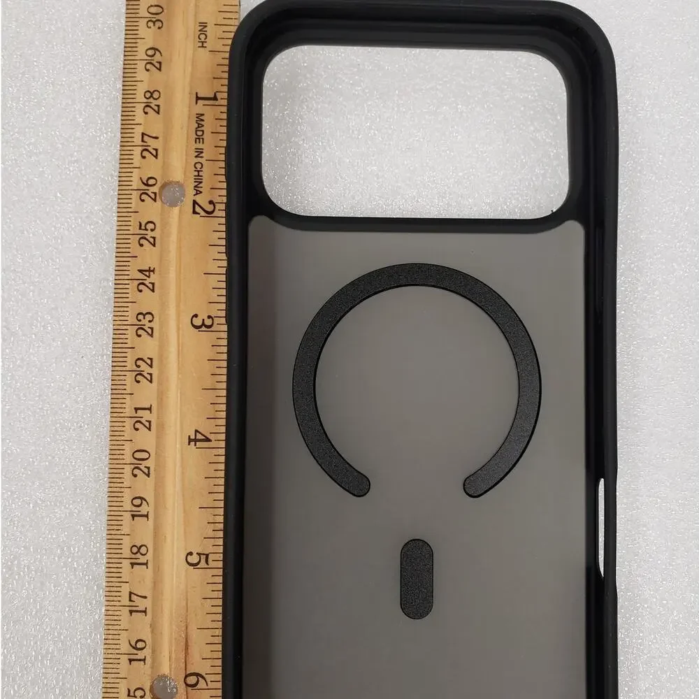 Supfine Magnetic Matte Case for iPhone 17 Pro Max - Black Translucent Cover